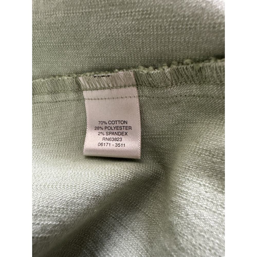 Christopher & Banks Women's Green Stretch Button Front Knee Length Skirt Size 4 - Picture 15 of 15